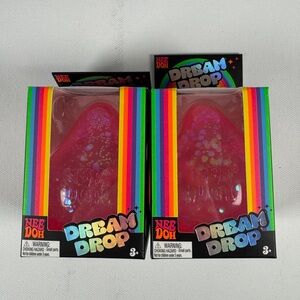 Schylling NeeDoh Dream Drop Pink Sparkle Glitter Squishy Fidget Toy New